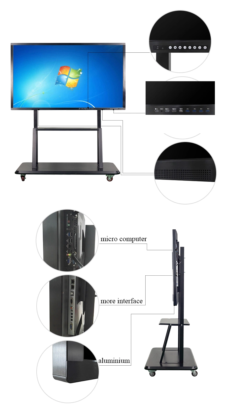 LED Touch Screen 4K Digital Camera LCD Board Interact Whiteboard Digital Displays