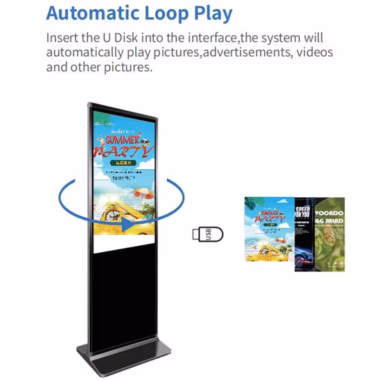 Custom 49 Inch Capacitive Touch Ultra Thin Android Network Advertising Player Equipment LED Stands Display LCD Digital Signage