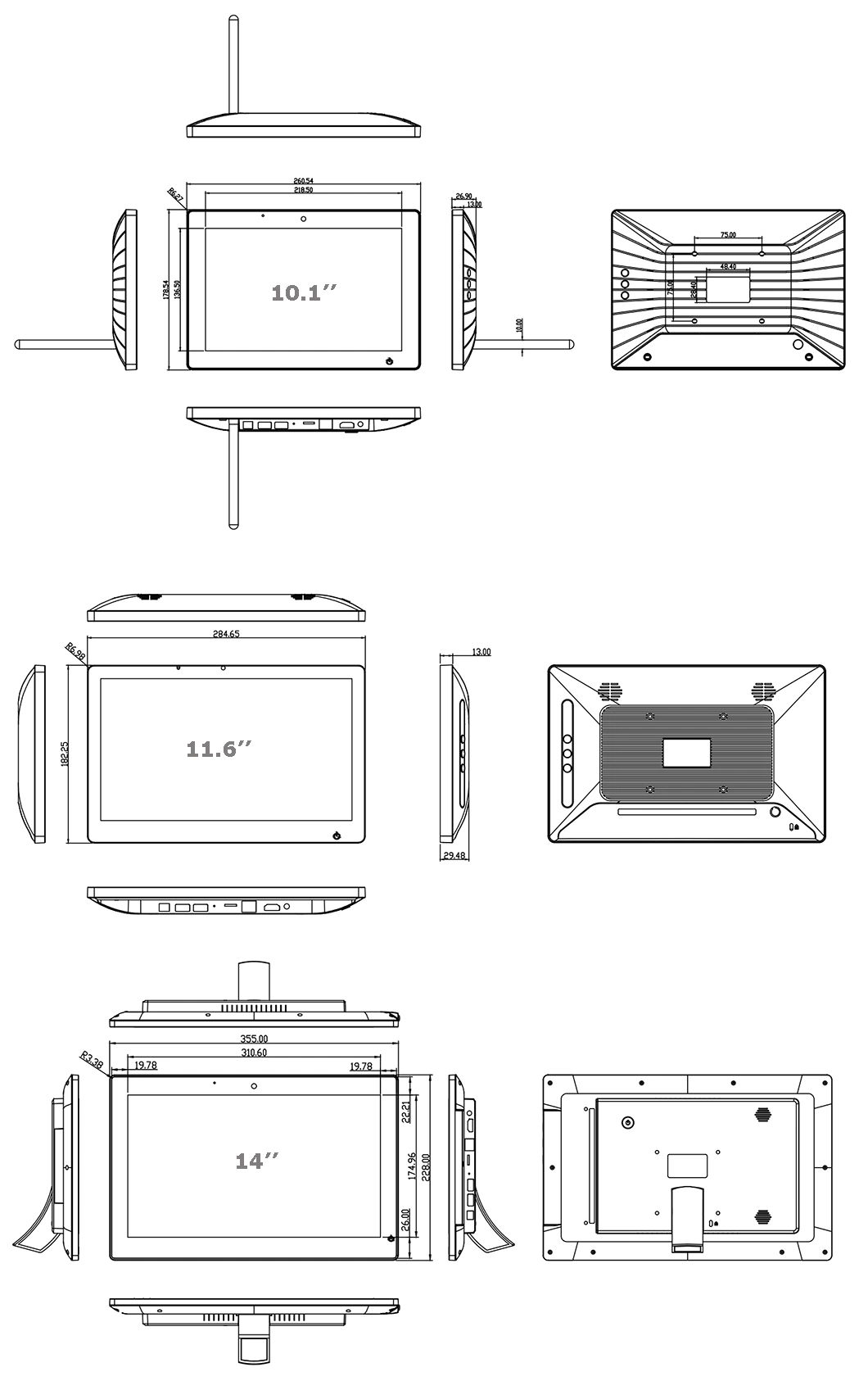 15.6 Inch 1*VGA 1*HDMI 1*RJ45 4*USB 2*Audio 1*COM OPS908s All in One OPS Computer